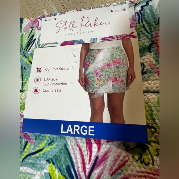 Stella Parker Floral Print Athletic Skort NWT - Picture 7 of 7